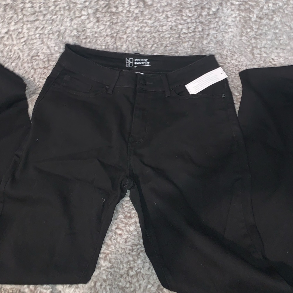 Black midrise bootcut jeans